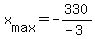 +x%5Bmax%5D+=+-330%2F%28-3%29+