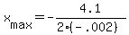 +x%5Bmax%5D+=+-4.1%2F%282%2A%28-.002%29%29+