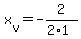 +x%5Bv%5D+=+-2%2F%282%2A1%29+