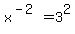 +x%5E%28-2%29+=+3%5E2+