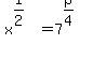 +x%5E%281%2F2%29+=+7%5E%28p%2F4%29+