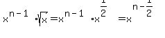 +x%5E%28n-1%29sqrt%28x%29=x%5E%28n-1%29x%5E%281%2F2%29+=x%5E%28n-1%2F2%29+
