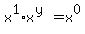 +x%5E1+%2A+x%5E%28y%29+=+x%5E0+