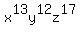 +x%5E13y%5E12z%5E17