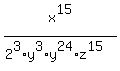 +x%5E15%2F%282%5E3%2Ay%5E3%2Ay%5E24%2Az%5E15%29++%29