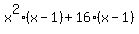 +x%5E2%28x-1%29+%2B+16%28x-1%29+
