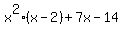 +x%5E2%28x-2%29+%2B+7x+-+14