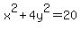 +x%5E2%2B4y%5E2=20