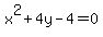 +x%5E2%2B4y-4=0