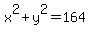 +x%5E2%2By%5E2=164+