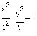 +x%5E2%2F1%5E2+-+y%5E2%2F9+=+1+