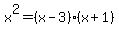 +x%5E2=%28x-3%29%28x%2B1%29+