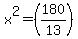 +x%5E2+=+%28180%2F13%29