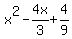 +x%5E2-4x%2F3%2B4%2F9+