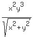 +x%5E2y%5E3+%2F+sqrt%28x%5E2+%2B+y%5E2%29+