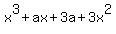 +x%5E3+%2B+ax+%2B+3a+%2B+3x%5E2+