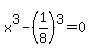 +x%5E3+-%281%2F8%29%5E3+=+0+