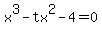 +x%5E3+-tx%5E2+-+4=+0+