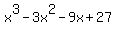 +x%5E3-3x%5E2-9x%2B27