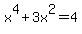 +x%5E4+%2B+3x%5E2+=+4+