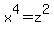 +x%5E4+=+z%5E2+