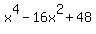 +x%5E4+-+16x%5E2+%2B+48+