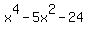 +x%5E4-5x%5E2-24