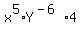 +x%5E5%2A+Y%5E%28-6%29%2A4+