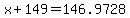 +x+%2B+149+=+146.9728+