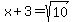 +x+%2B+3+=+sqrt%2810%29+