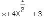 +x+%2B+4X%5E%281%2F2%29+%2B+3+
