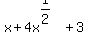 +x+%2B+4x%5E%281%2F2%29+%2B+3+