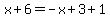 +x+%2B+6+=+-x+%2B+3+%2B+1+
