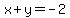 +x+%2B+y+=+-2+