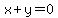 +x+%2B+y+=+0+