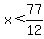 +x+%3C+expr%2877%2F12%29