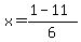 +x+=+%28+1+-+11+%29+%2F+6+