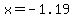 +x+=+-1.19+