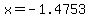 +x+=+-1.4753+