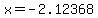 +x+=+-2.12368