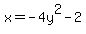 +x+=+-4y%5E2+-+2+