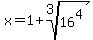 +x+=+1%2Broot%283%2C+16%5E4%29+