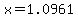 +x+=+1.0961+