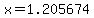 +x+=+1.205674+