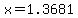 +x+=+1.3681+