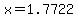 +x+=+1.7722+