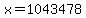 +x+=+1043478+