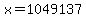 +x+=+1049137+
