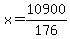\"+x+=+10900+%2F+176+\"