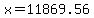 +x+=+11869.56+